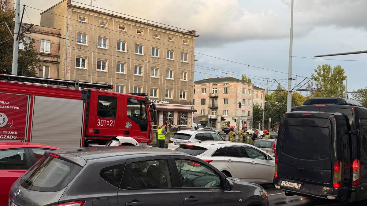 Cztery samochody zderzyły się na Grunwaldzkiej. Duże utrudnienia